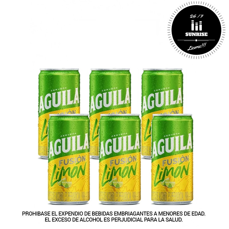 Cerveza Aguila Fusion Limon – Sunrise Licores